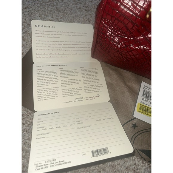 Vintage Brahmin Elouise Rose Satchel and Wallet Set EXCELLENT CONDITION - Picture 4 of 5